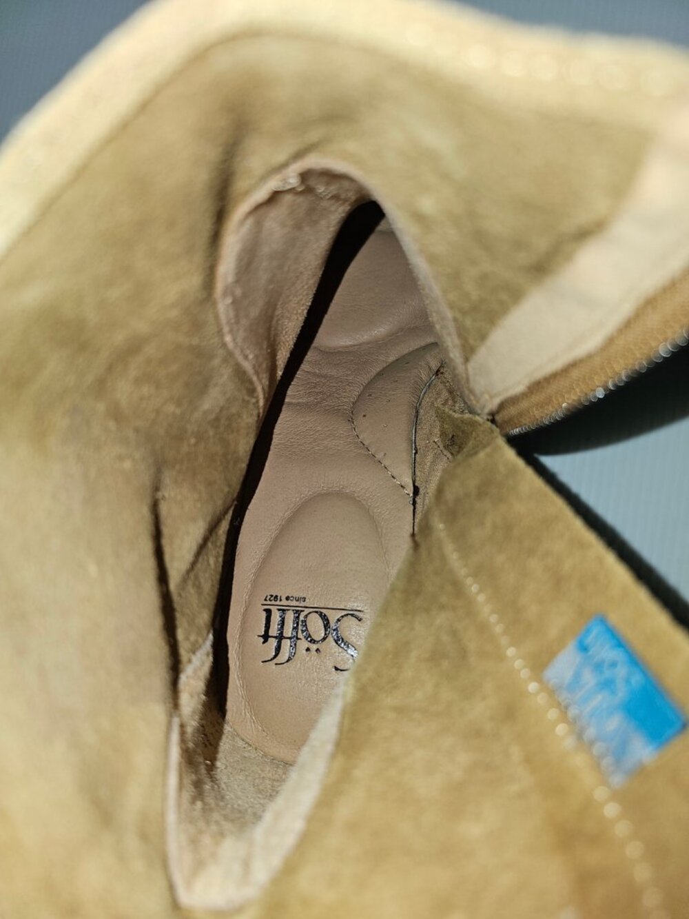 Sofft Shary Wedge Ankle Boot Womens 9 Hazelwood Tan Suede Waterproof Heel Fall - Picture 10 of 15